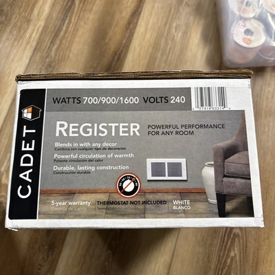 Cadet Register In-Wall Fan-Forced Heater - White (model RMC162W) (p/n 63314) - Image 1 of 4