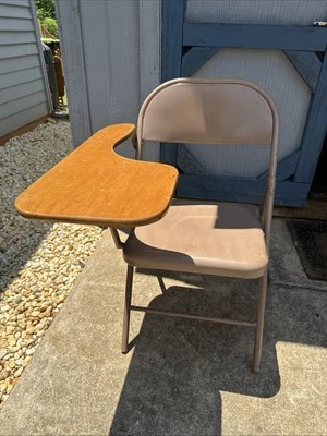 ✨Combo de silla de metal plegable adjunta de escritorio escolar Norcor EE. UU. de colección tamaño adulto ✨ Foto 1 de 4