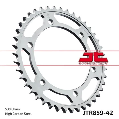 Piñón trasero JT 42/530 plateado para Yamaha YZF 750 R 1993-1998 Foto 1 de 4