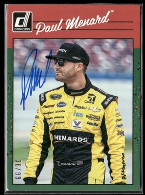 Signed 2023 Donruss #198 Paul Menard Silver - IP Auto - Image 1 of 2