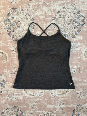 Camiseta sin mangas Gap Fit negra cepillada Tech Jersey espalda cruzada para mujer XS Foto 1 de 3
