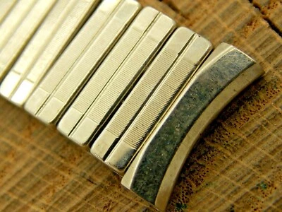 Correa de reloj vintage Admiral de acero inoxidable expansión para hombre 17,5 mm nueva de stock sin usar Foto 1 de 3