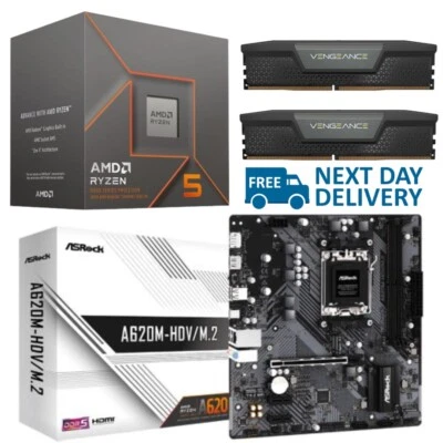 AMD Ryzen 5 8500G + 32GB DDR5 + 1TB SSD + ASRock A620M Motherboard Bundle - Image 1 of 4