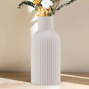 Vase, White Ceramic Vase, Flower Vase, Minimalist Modern Home Decor, Matte Finis - Picture 1 of 9