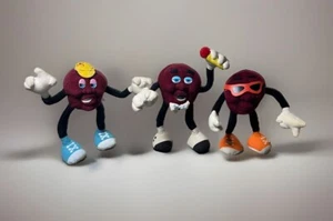 3 California Raisins Vintage 1988 Applause Bendable Plush Figures - Picture 1 of 17