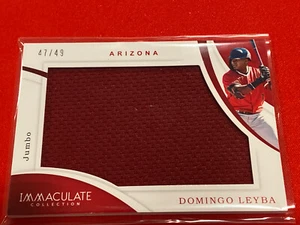 2020 Panini Immaculate Domingo Leyba Jumbo Jersey 47/49 - Picture 1 of 2