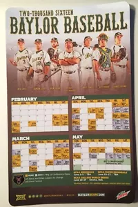 Programma magnete baseball Baylor Bears 2016 - Foto 1 di 1