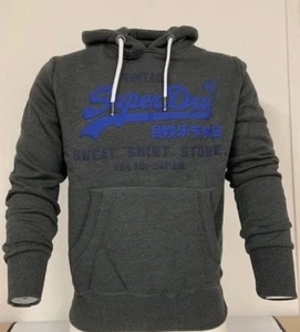 Sudaderas con capucha para hombre M20004NS/VQ4 de Superdry con logotipo original vintage duo capucha carbón margarita - Imagen 1 de 3