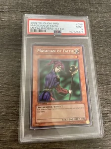 2002 YU-GI-OH! MRD-METAL RAIDERS 1ST ED #036 MAGICIAN OF FAITH PSA 9 - Picture 1 of 2