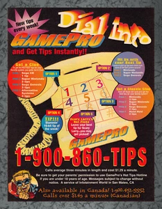 GamePro Online TIPS Quadrante Stampa Hotline Annuncio Arte Vintage A 1996 - Foto 1 di 1