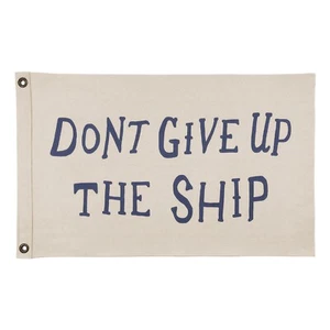 100% Cotton Canvas Flag Don't Give Up the Ship Navy Nautical Decor Made in USA - Picture 1 of 4