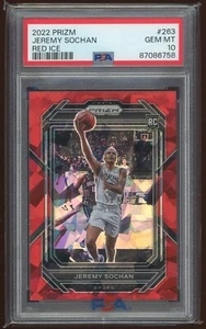 2022-23 Jeremy Sochan Panini Prizm Red Ice Rookie RC PSA 10 #263 - Bild 1 von 2