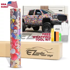 【Sticker Bomb】 Vinyl Wrap Decal Film Graffiti Cartoon JDM USDM Sheet DIY #206 - Picture 1 of 11