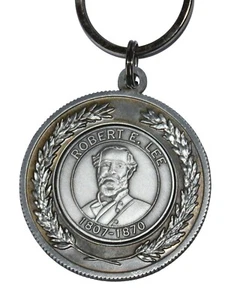American Civil War Confederate General Robert E Lee Large Circular Keyring - Picture 1 of 3