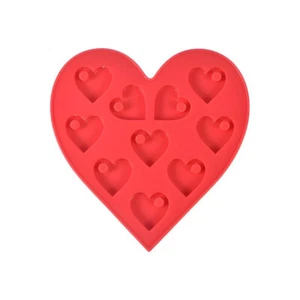 With Hole Silicone Casting Mold Jewellery Making Supplies Heart Pendant Mol - Picture 1 of 13