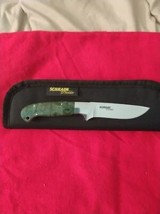 Schrade D'Holder Custom Burlwood Fixed Blade Hunting Knife, Mint Rare - Picture 1 of 6
