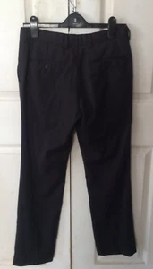 ROGER DAVID Mens Black Dress Business Pants Size 30-31 - Picture 1 of 6