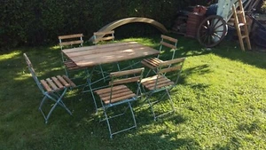 Gartentisch Gartenstühle Biergartengarnitur 6+1 - Bild 1 von 4