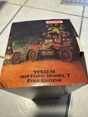 Matchbox  Models of Yesteryear Red Fire Engine 1916 Ford Model T  YFE22-M - NIB - Image 1 of 4
