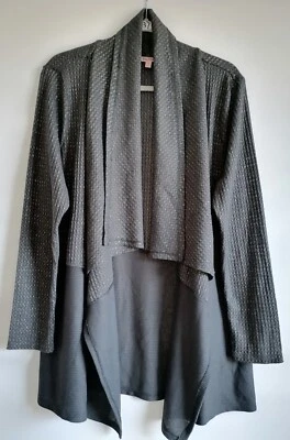 Cárdigan para mujer Juicy Couture gris carbón frente abierto talla XL Foto 1 de 4