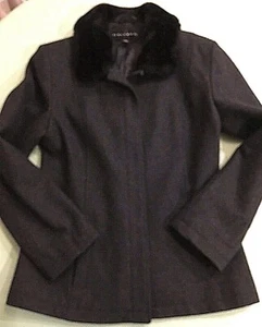 Cappotto classico lana donna taglia 4 invernale grigio scuro con cerniera e tasche vestibilità taylor - Foto 1 di 11