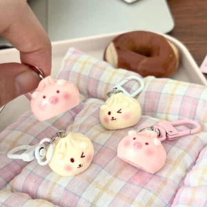 1PC Resin Simulation Xiaolongbao Keychain 3D Pig Bun Pendant For Girls Boys - Picture 1 of 10