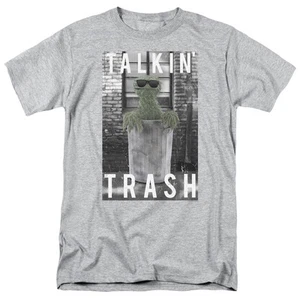 SESAME STREET TALKIN TRASH OSCAR THE GROUCH Men's Graphic Tee Shirt SM-5XL - Picture 1 of 2
