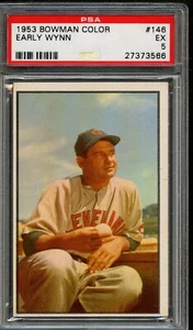 BB - 1953 Bowman Color - #146 - Early Wynn - PSA 5 -EX - Picture 1 of 2