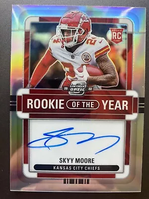 2022 Panini Contenders Optic #ROY-SM Skyy Moore Rookie of the Year #/75,(HUCK’S) - Image 1 of 2