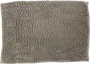 Luxury Chenille Bath Mat – Soft, Absorbent, Non-Slip Shower Rug, 17" x 24" Linen - Picture 1 of 7