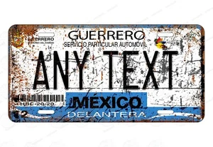 Targa personalizzata blu Guerrero Messico blu per auto bici ATV - Foto 1 di 13