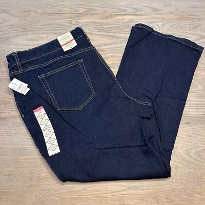 NUEVO Pantalones de mezclilla St Johns Bay corte bota pierna azul para mujer 24WP elásticos calce clásico Foto 1 de 4