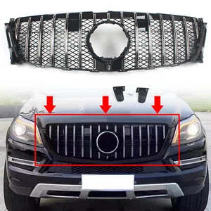 Front Bumper Hood Grille Grill For Benz GL Class X166 GL350 GL400 2013-2015 - Picture 1 of 16