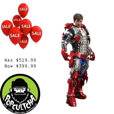 Iron Man 2 - Tony Stark Mark V Suit Up 1/6th Scale Hot Toys Action Figure "New" - image 1 of 4