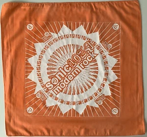 = Bufanda de pañuelo de algodón vintage cuadrada naranja de 21 pulgadas para Sonic 102.9 - Imagen 1 de 2