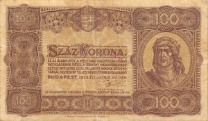Billete de 100 coronas Hungría 1.7.1923 P 73a circulado JW1 - Imagen 1 de 2