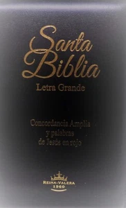 Bibel RV1960 Handbuch 12 Punkte mit Verschluss und Konkordanz imit. SKU1-5 Leder schwarz* - Bild 1 von 5