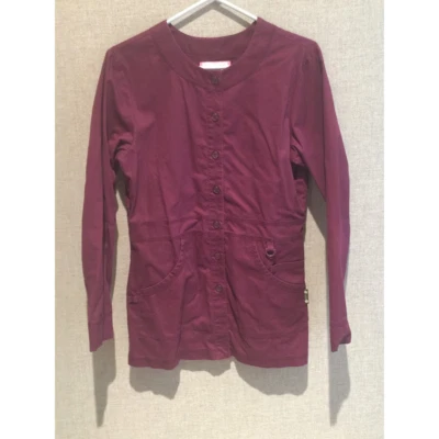 Blusa Médica Koi By Kathy Peterson Mujer Abotonada Púrpura Manga Larga S Foto 1 de 4