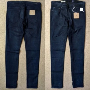 AG Adriano Goldschmeid Legging Super Skinny Jean Dark Wash GLITTER Stardust 30 - Picture 1 of 5