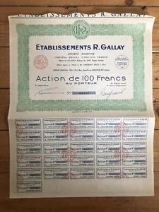 Etablissements R. GALLAY (BAGNOLET 93) (E4) - Picture 1 of 1