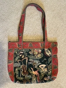Renaissance Woven Art Tote Shoulder Bag Tapisserie La Musique Metro Opera NY - Picture 1 of 13