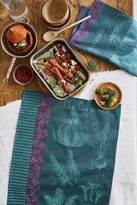 Coucke "Potager d’Automne", toalla de té tejida de algodón. Diseñado en Francia. - Imagen 1 de 2