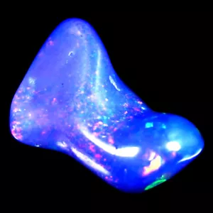 4,69 ct attraente taglio fantasia (16 x 12 mm) Etiopia gioco di colori opale blu - Foto 1 di 1