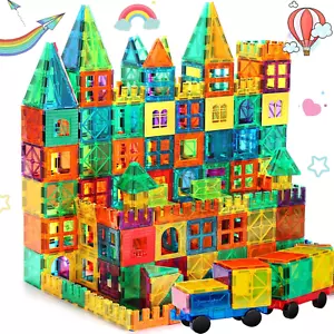 Magnetic Tiles, 100PCS Building Blocks, Magnets Building Set, STEM Construction - Picture 1 of 12