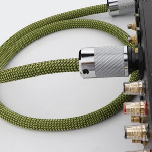 1M 12AWG OFC Copper HIFI Audio Power Cable US Schuko Plugs AC Mains Supply Cord - Picture 1 of 7