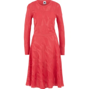 M MISSONI Long Sleeve Pointelle Midi Dress - Coral - UK 14/IT 46 - £600 - Picture 1 of 11