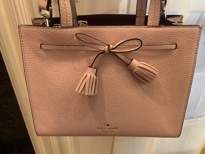Kate Spade Small Satchel Hayes Rose  Pink WKRU6971  Bow & Tassels Leather $328 - Imagem 1 de 4