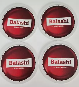 Set of 4 BALASHI Brewery Beer Coasters "BREWED In ARUBA" FREE SHIPPING! - Picture 1 of 2