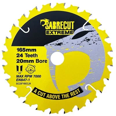 SabreCut 165mm 24T x 20mm Cordless Circular Blade for Dewalt DCS390 DCS391