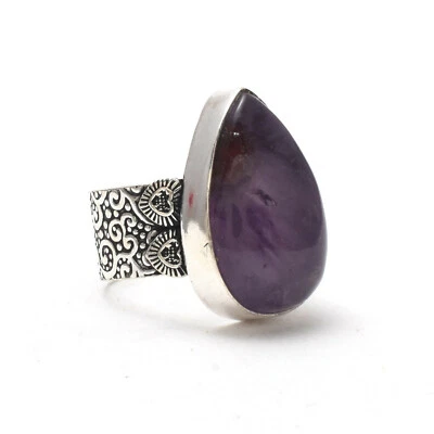 Christmas Amethyst Gemstone 925 Sterling Silver Handmade Ring All Size AG-78 - Image 1 of 4